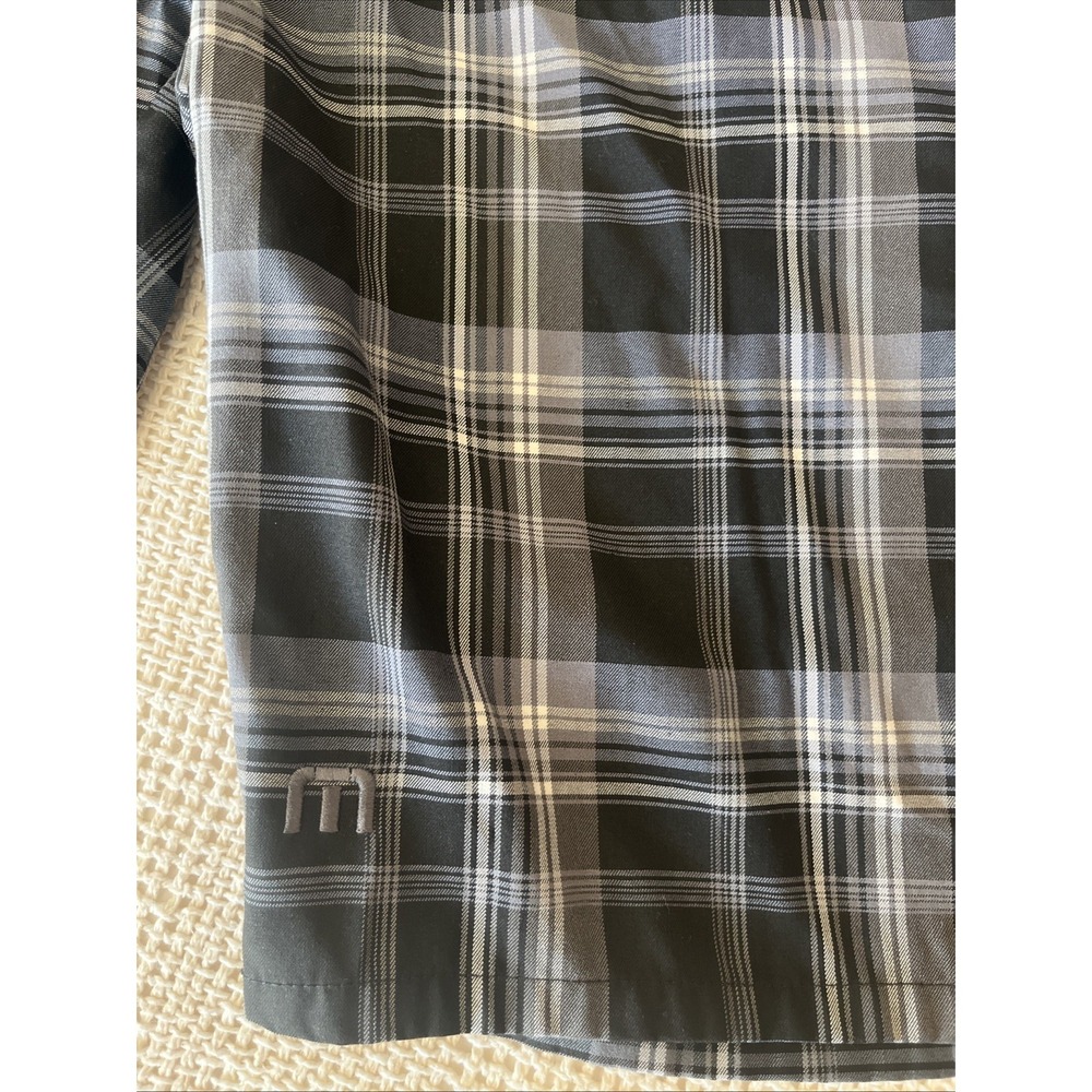 Travis Mathew Shorts Black Gray Plaid Performance Golf Stretch Mens 32 x 10‎ - Picture 4 of 7